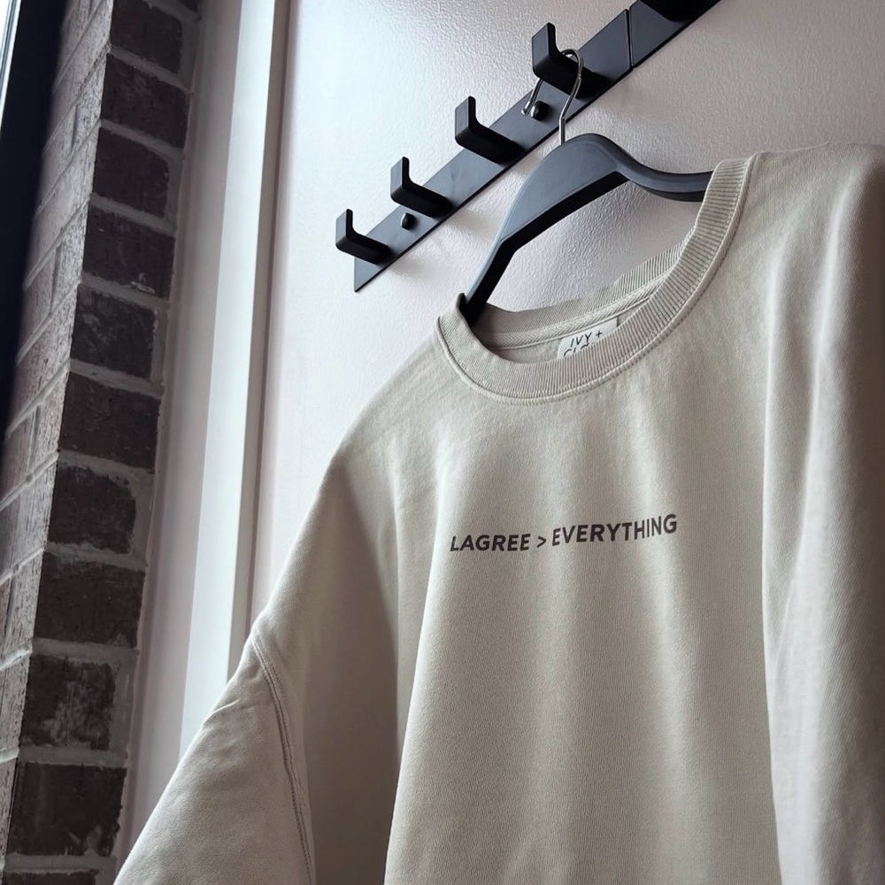 Ivy + Cloth LAGREE > EVERYTHING Cream Crewneck Sweatshirt